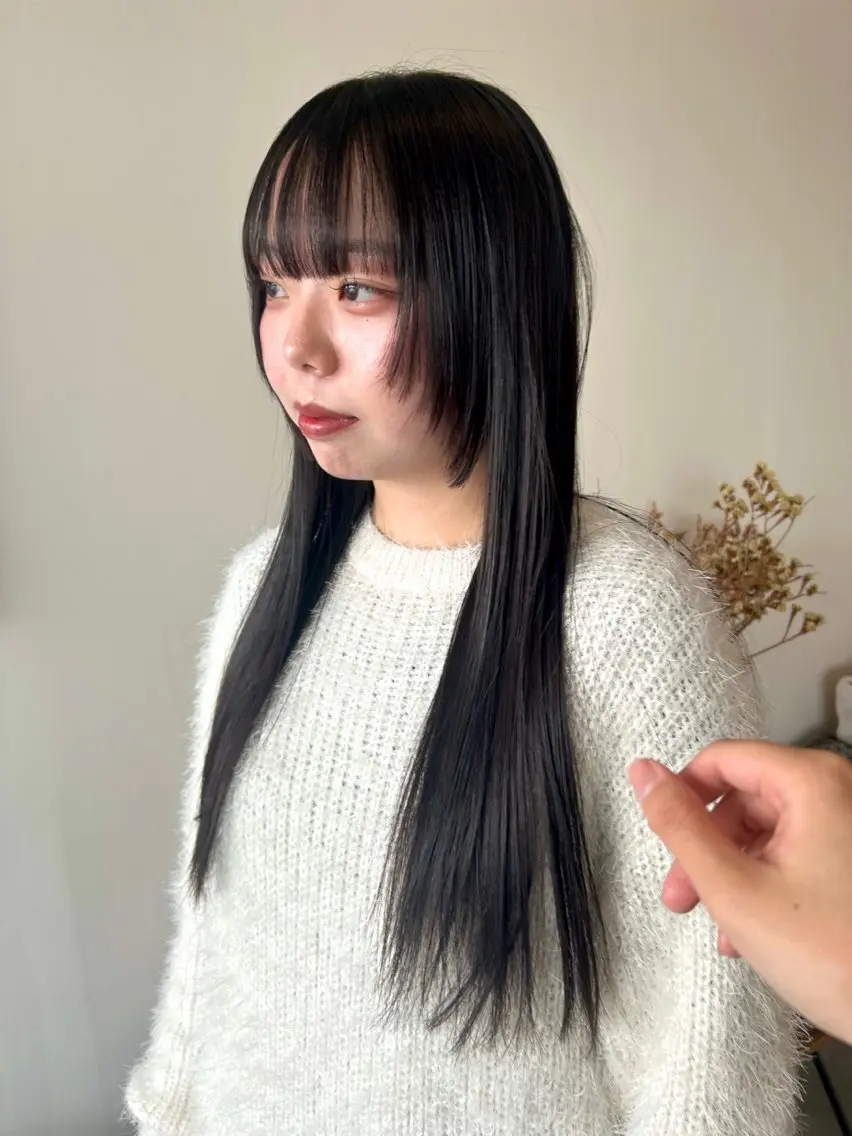 ロング デザインカット トリートメント 酸熱トリートメント plus HAIR いずみのヘアスタイル
