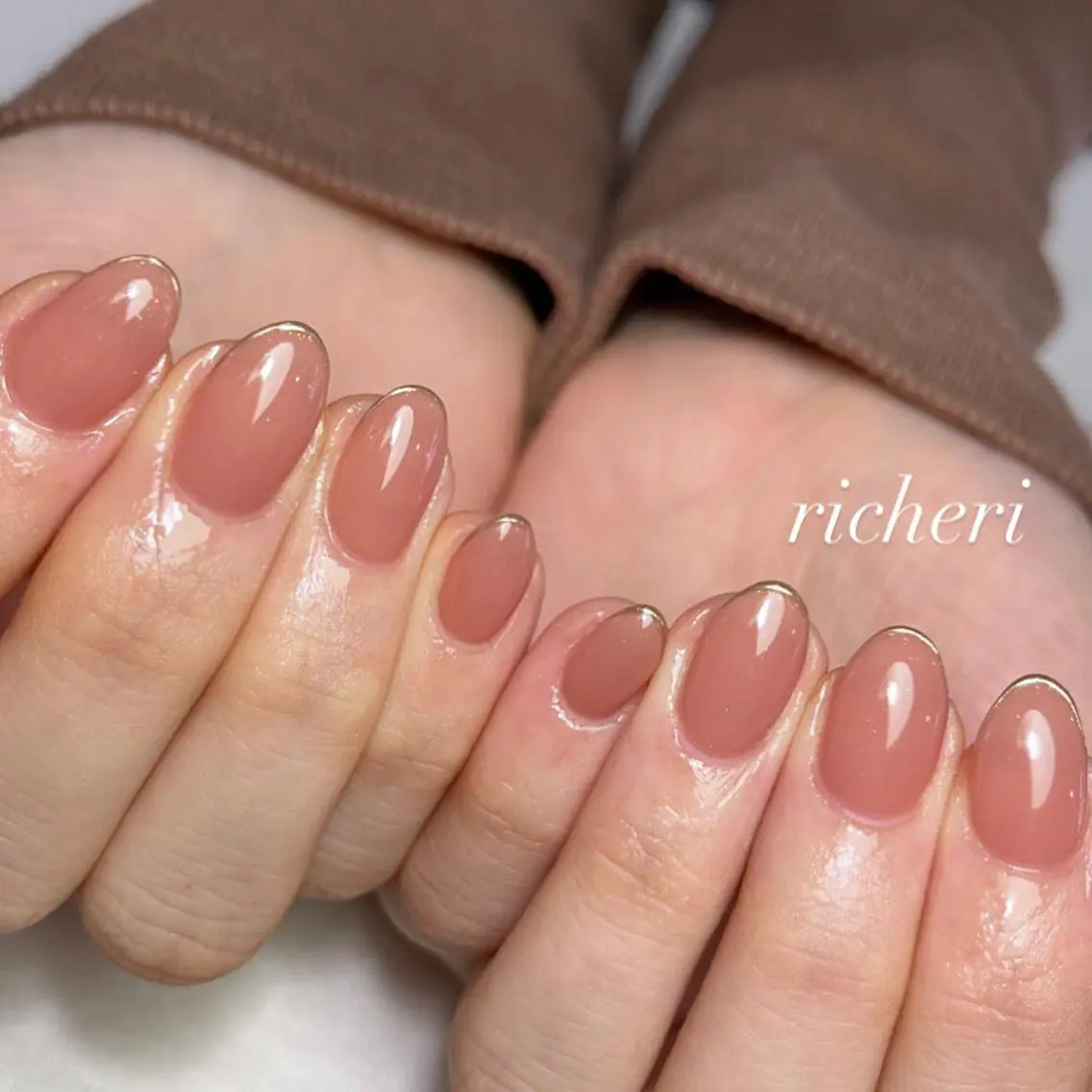 ミディアム ネイル ハンドネイル richeri beautyのネイルデザイン
