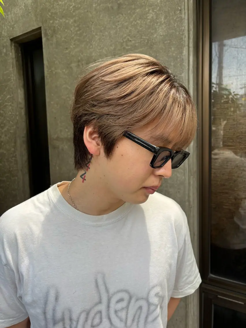 【メンズ限定】ハイトーンWカラー+カット+マイクロバブルスパの写真