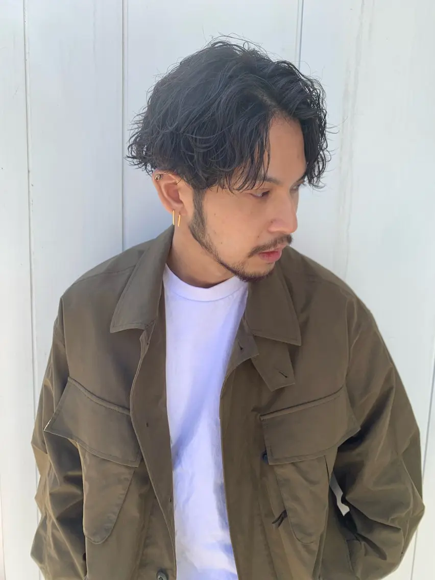 ミディアム パーマ カット パーマ クドウレイ fifth渋谷のヘアスタイル