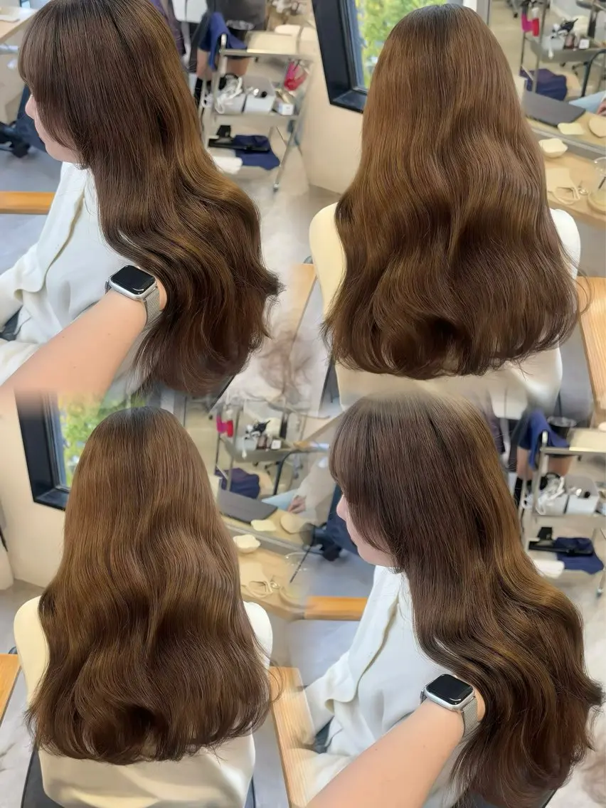 ロング カラー ヘアアレンジ ブリーチ ダブルカラー ブリーチなしカラー カット ヘアカラー トリートメント Himawari♡ 柔らかいカラーのヘアスタイル
