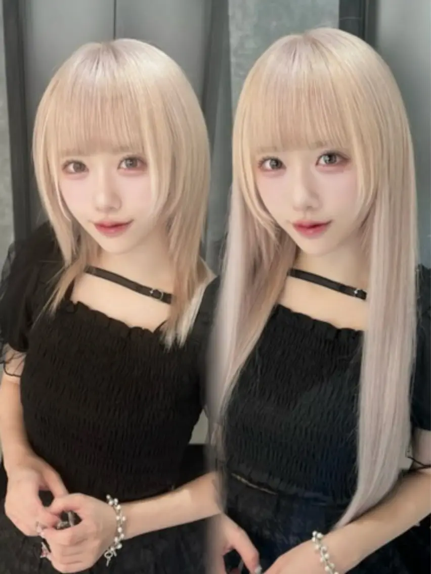 ロング カラー エクステ ハイトーン特化💍 chloe💍韓国のヘアスタイル