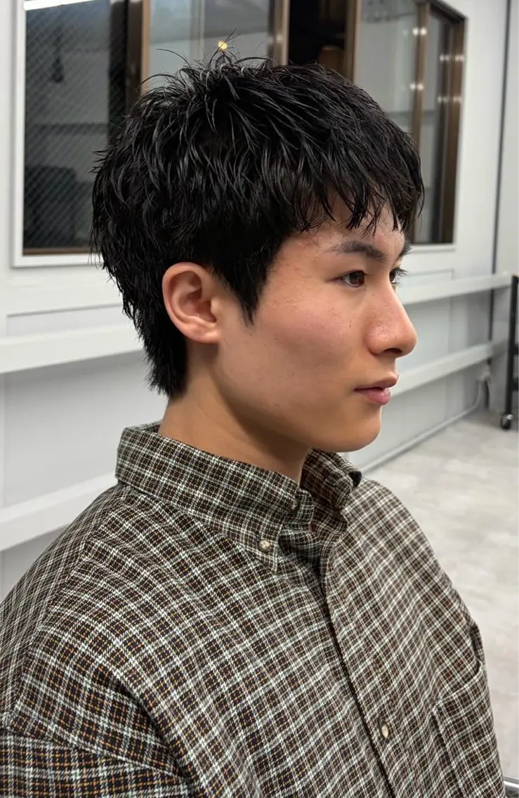 ショート パーマ メンズ ショートヘア 鈴木 静のヘアスタイル