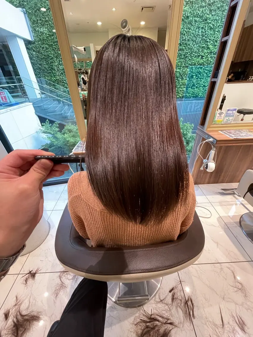 ロング カット 縮毛矯正 トリートメント Ash川越店/ 米川 武志のヘアスタイル