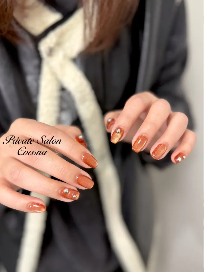 ネイル マグネットネイル マグネットワンカラー ワンカラーネイル プライベートサロン nailcoconaのネイルデザイン