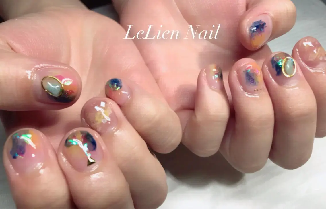 ネイル ニュアンスネイル モチの良さ◉ フィルインネイル♡のネイルデザイン