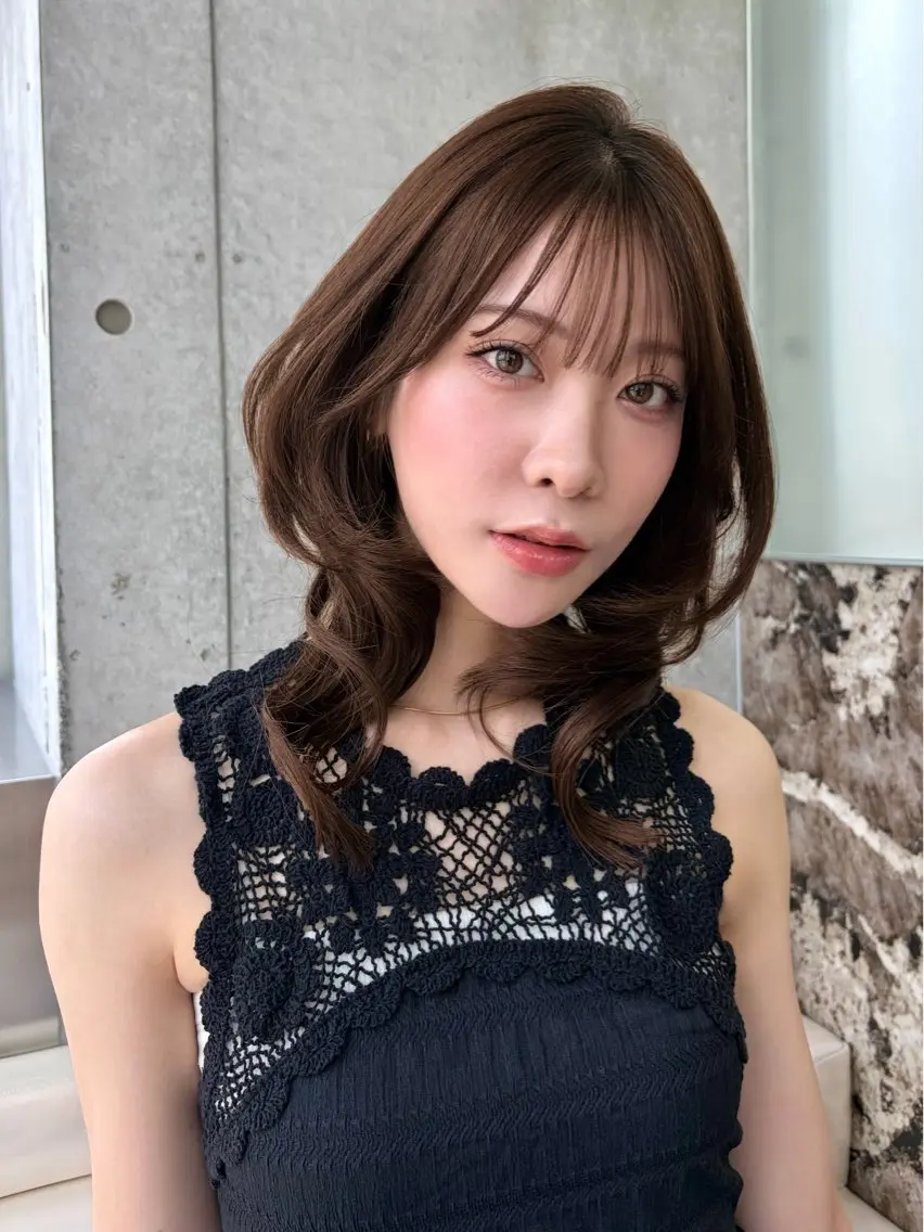セミロング カット ヘアカラー トリートメント 大宮🤍縮毛矯正 レイヤー🪽なるのヘアスタイル