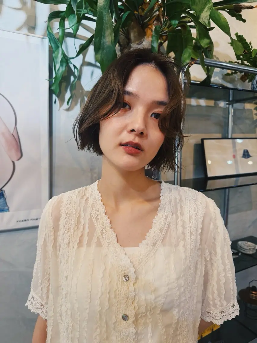 ミディアム カット ナガミ ショウのヘアスタイル
