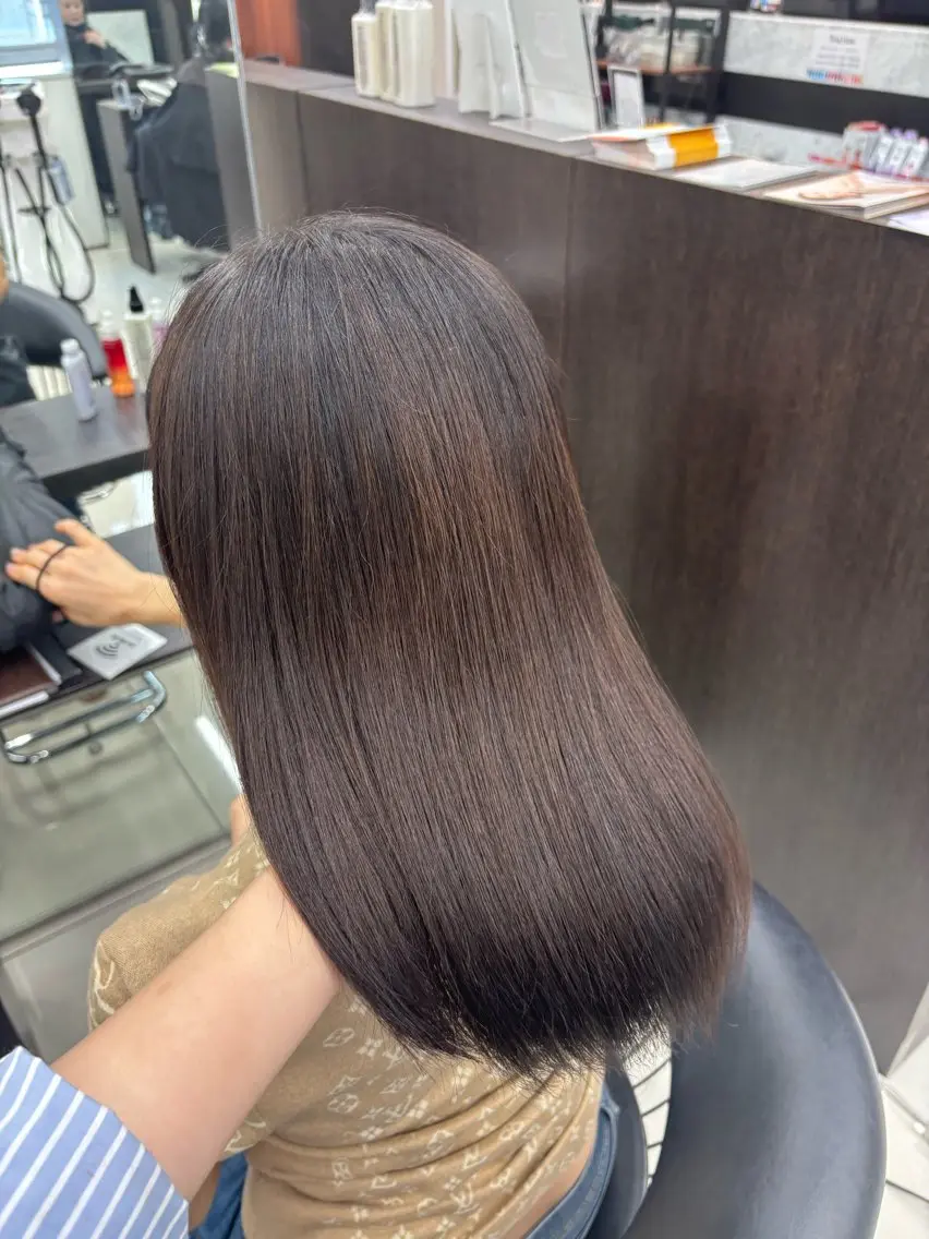 セミロング トリートメント 髪質改善カラー✨ るな🕊🫧のヘアスタイル