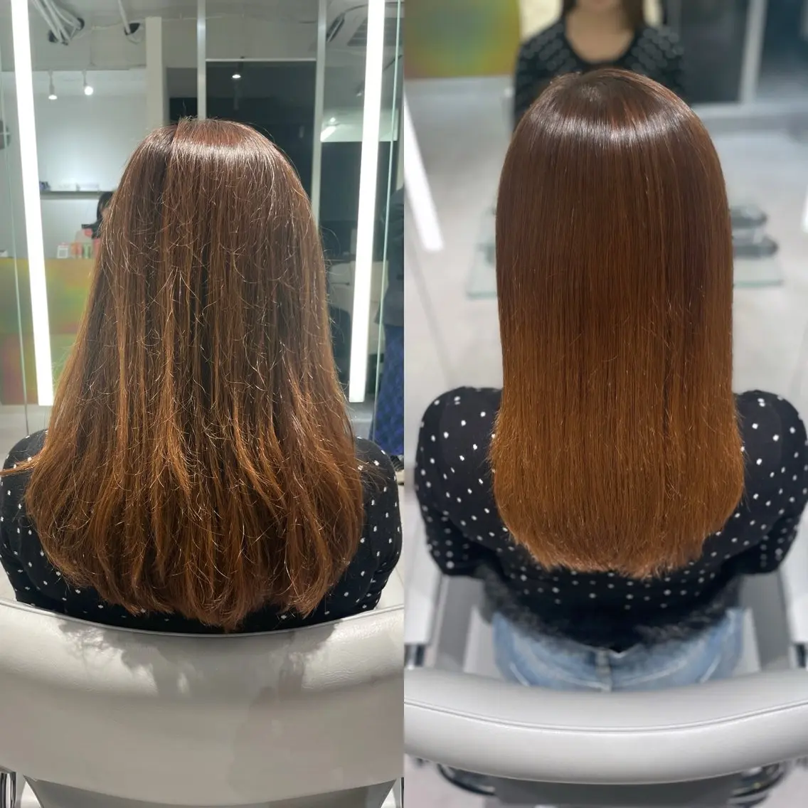 ミディアム 縮毛矯正 unique RINNEのヘアスタイル