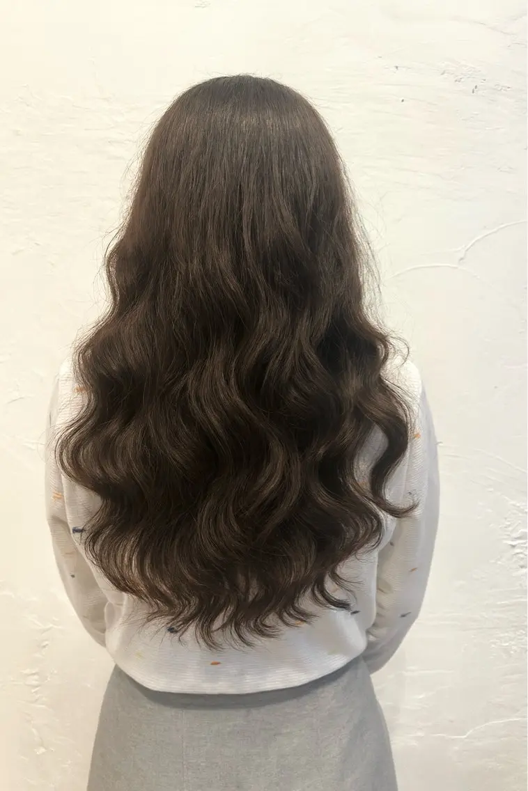 ロング ケアカラー レイヤーカット ロング 大園 晃のヘアスタイル