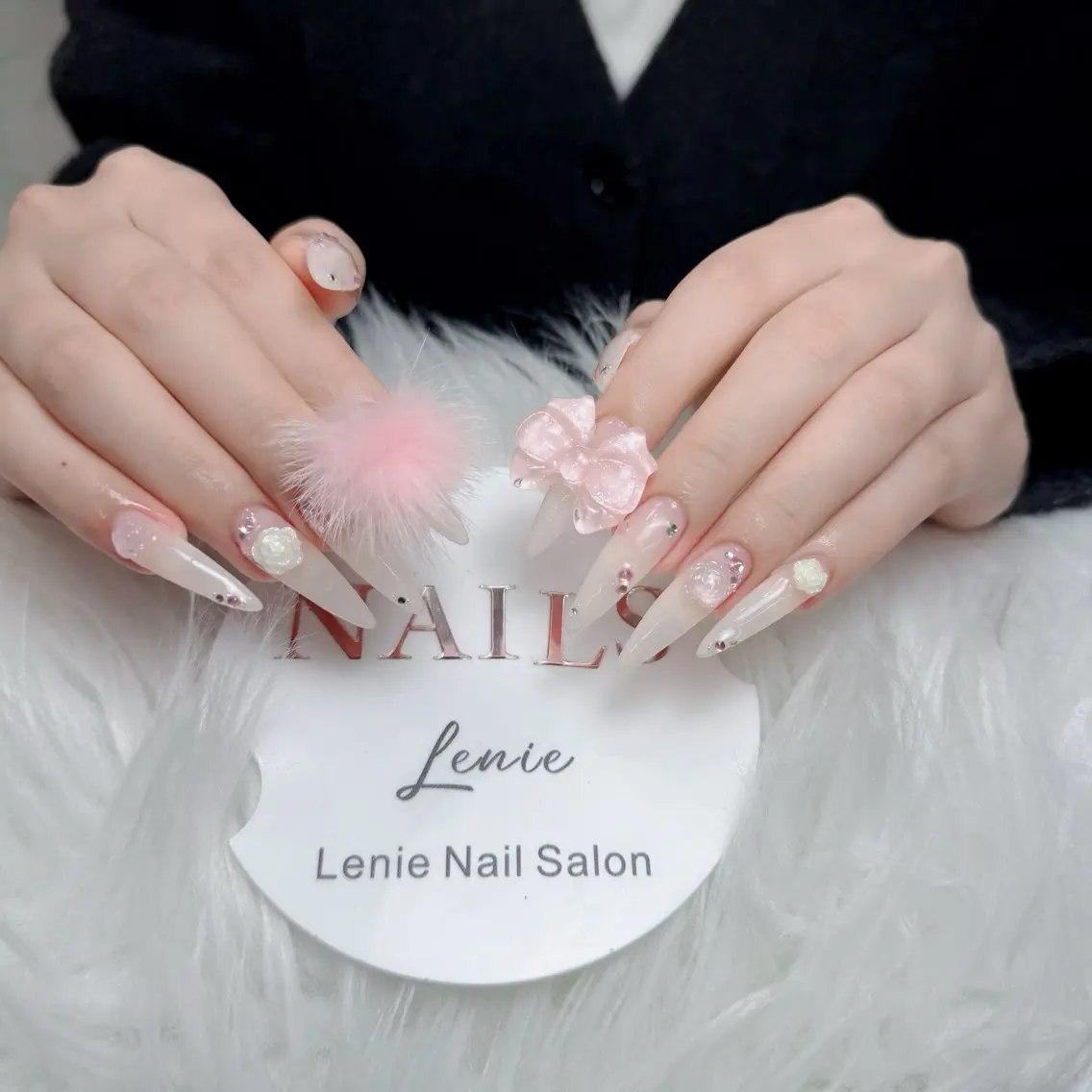 ネイル アートネイル 韓国ネイル 持ち込み ワンホンネイル ハンドネイル Lenie Nail Salonのネイルデザイン