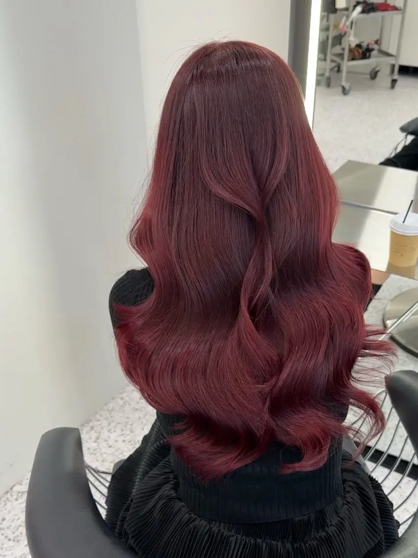 ロング ピンクラベンダー 渡辺 杏斗龍のヘアスタイル