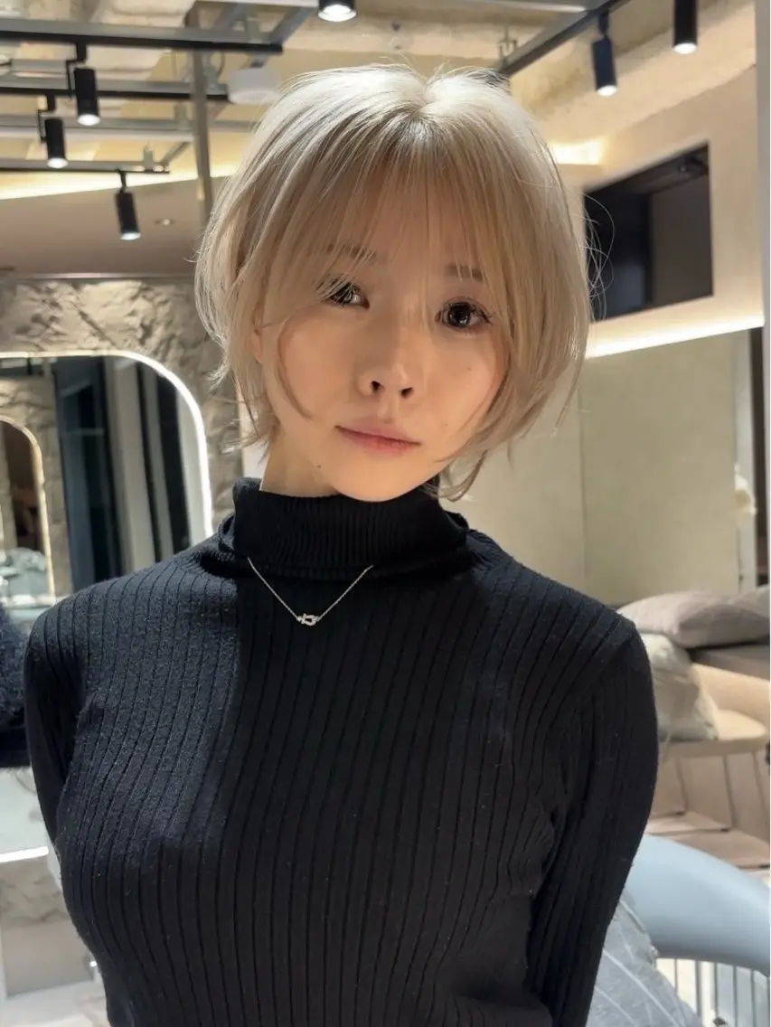 ミディアム カラー ヘアカラー トリートメント Aster 店長 れおんのヘアスタイル