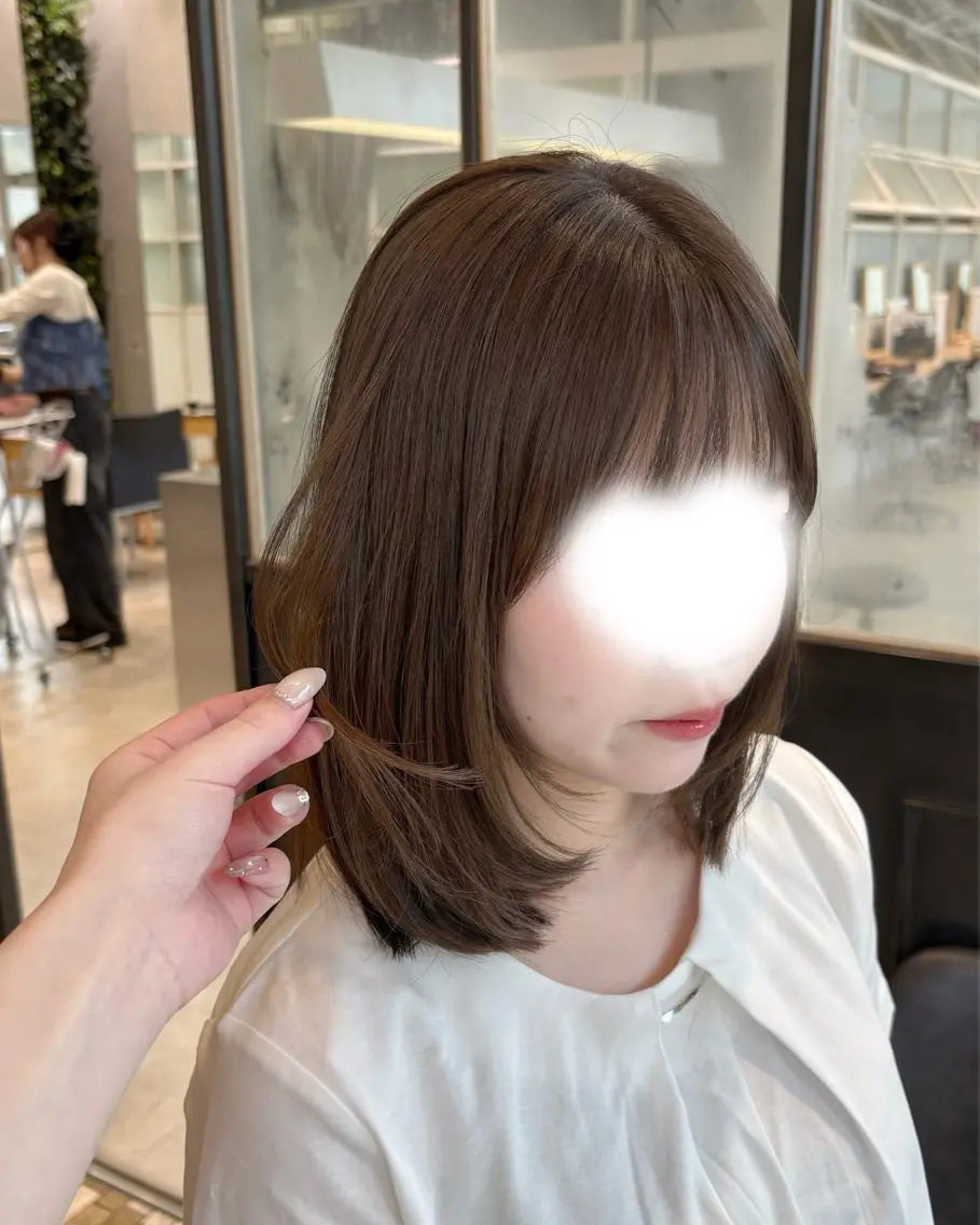 ミディアム カット ヘアカラー 透明感カラー♡ Mahoのヘアスタイル
