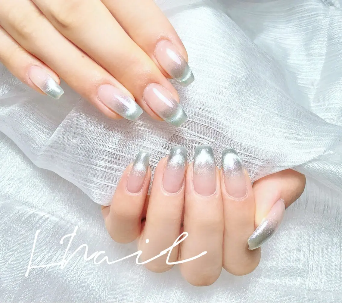 ネイル グラデーション マグネットネイル ハンドネイル ハンドケア L. Nailのネイルデザイン