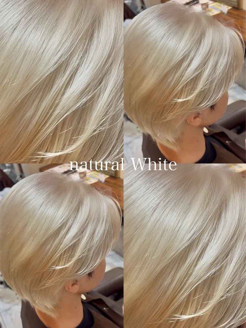 White or silverカラー限定🤍🩶(ワンブリーチ込み)の写真