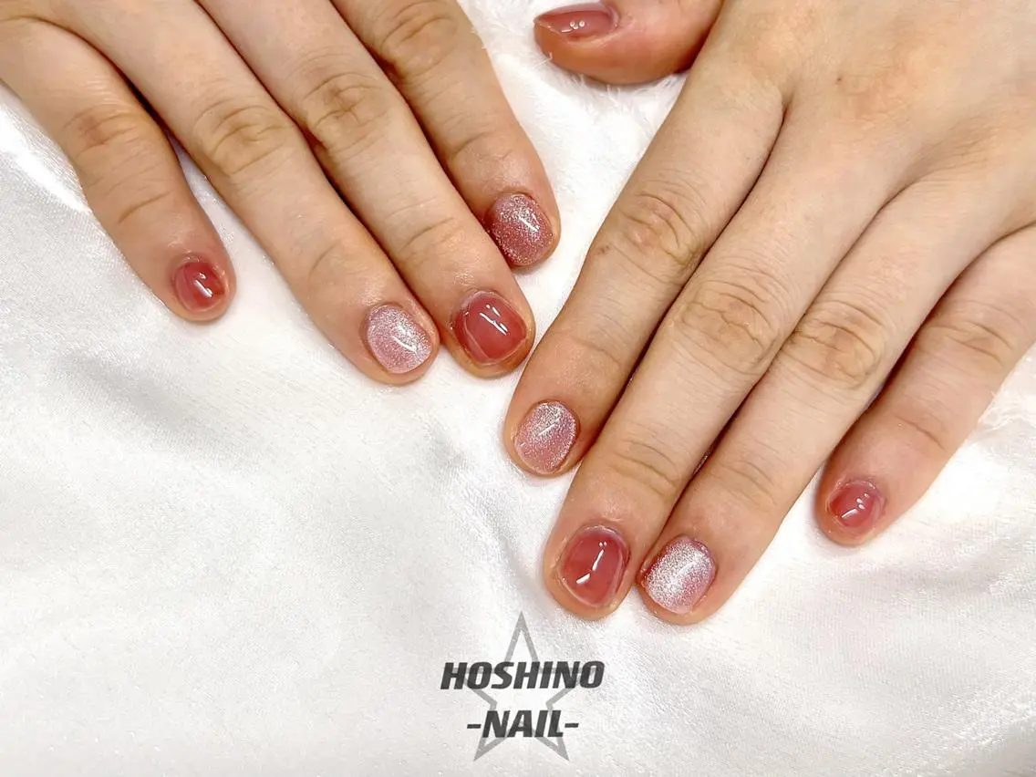 ネイル キラキラネイル オフィスネイル ワンカラーネイル ピンク 春ネイル ★Rena Nail★のネイルデザイン