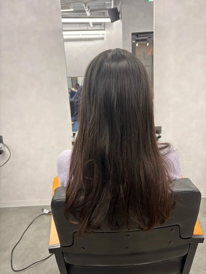 ロング 顔まわりレイヤー 顔周りカット レイヤーカット カット LIV My【マイ】 髪質改善/箕面のヘアスタイル