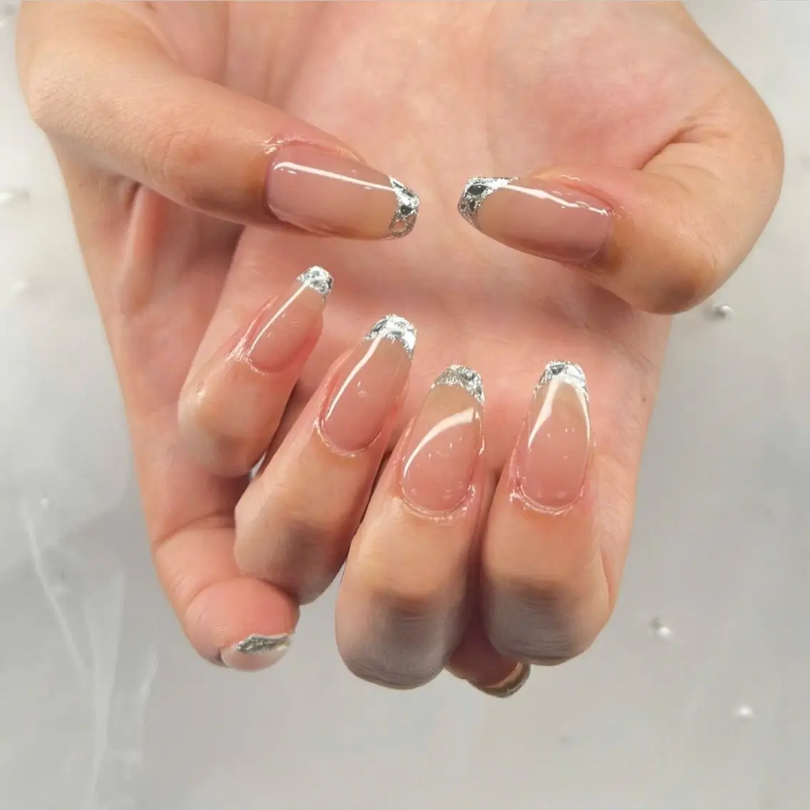 ネイル フレンチネイル キラキラネイル マグネットネイル ミラーネイル ニュアンスネイル ハンドネイル Tira Nailのネイルデザイン