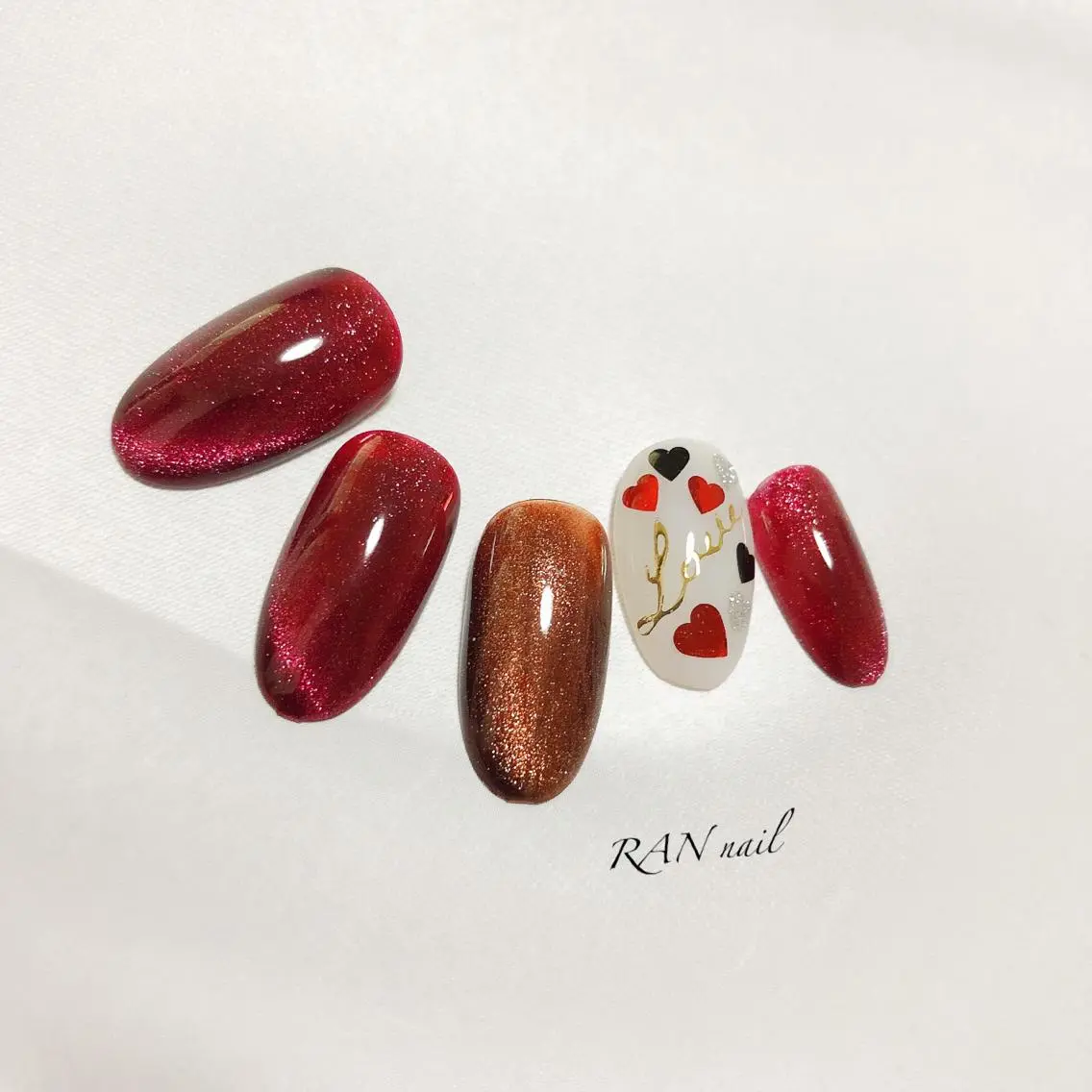 ネイル フットネイル フレンチネイル ハート オフィスネイル ハンドネイル フットネイル RAN nailのネイルデザイン