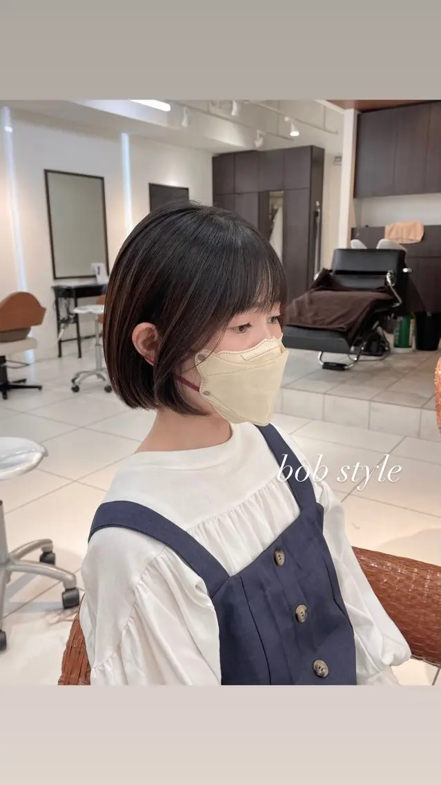 ショート ボブ 似合わせカット カット トリートメント ヘアセット ♡レイヤーボブ パーマ/うらら♡のヘアスタイル