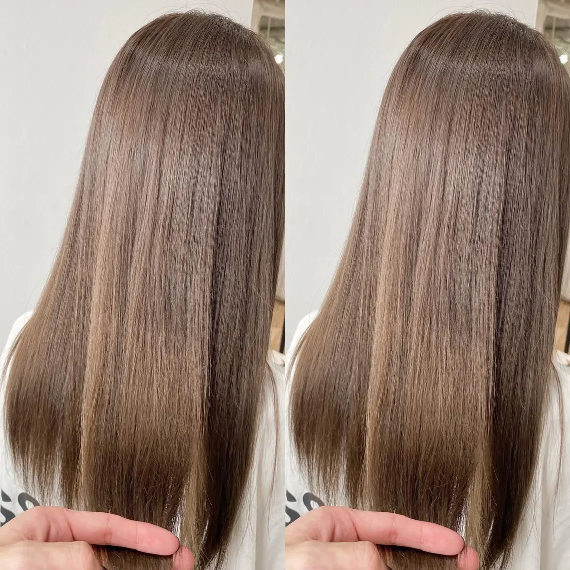 セミロング カラー 🌙HIZUKI🌙 ハイトーン 艶髪のヘアスタイル