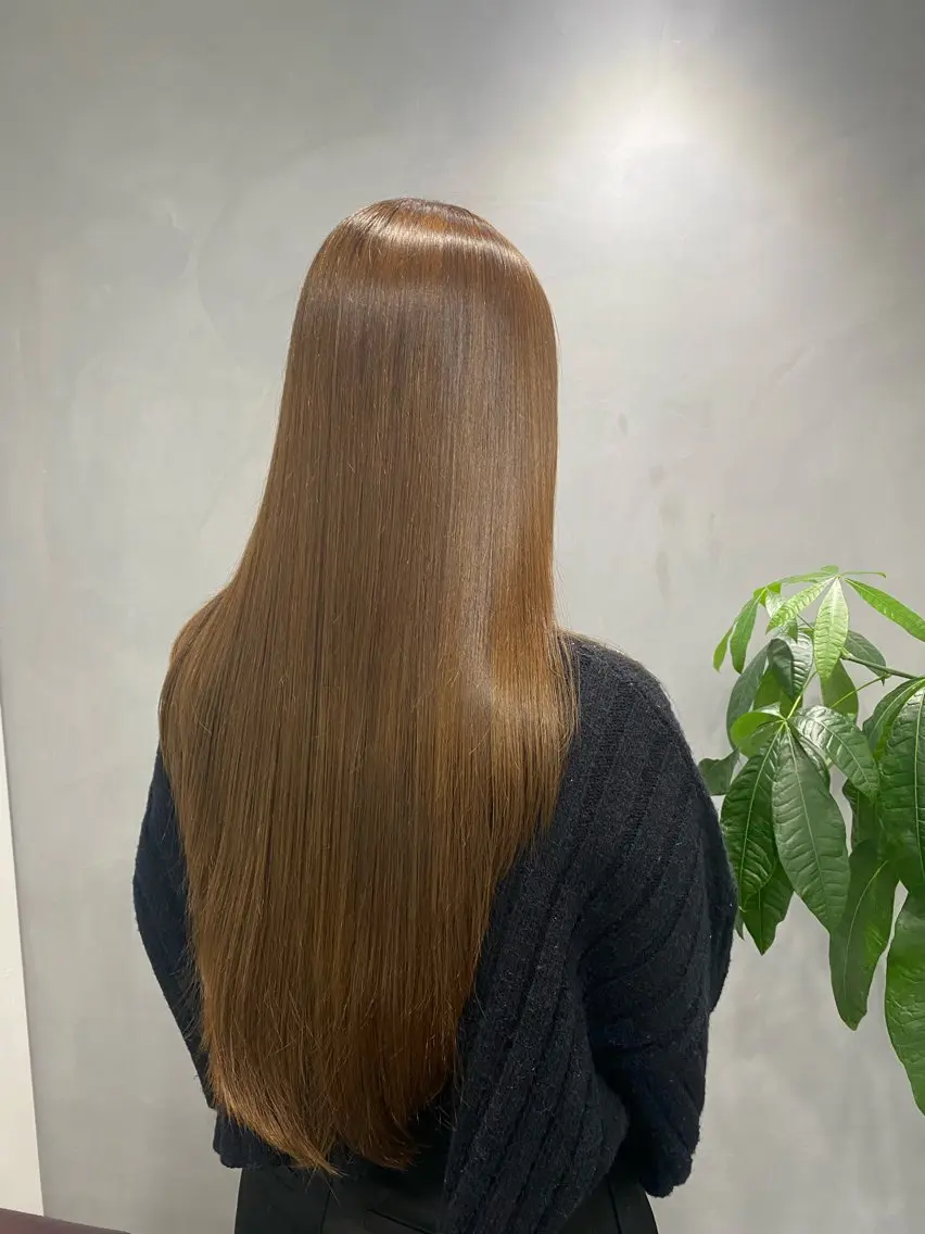 ロング カラー 伸ばしかけ 髪質改善 ロング ヘアカラー トリートメント 梅田中崎町髪質改善 /オキヒロト/エコルのヘアスタイル