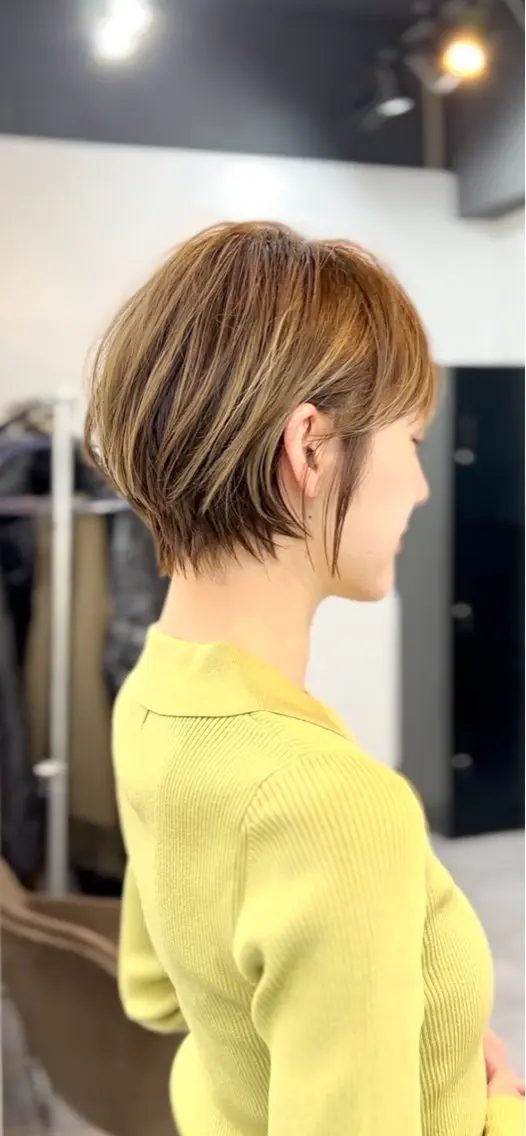 ショート カラー ショートボブ ボブ ショートヘア 表参道【髪質改善】 宮嶋勇太のヘアスタイル