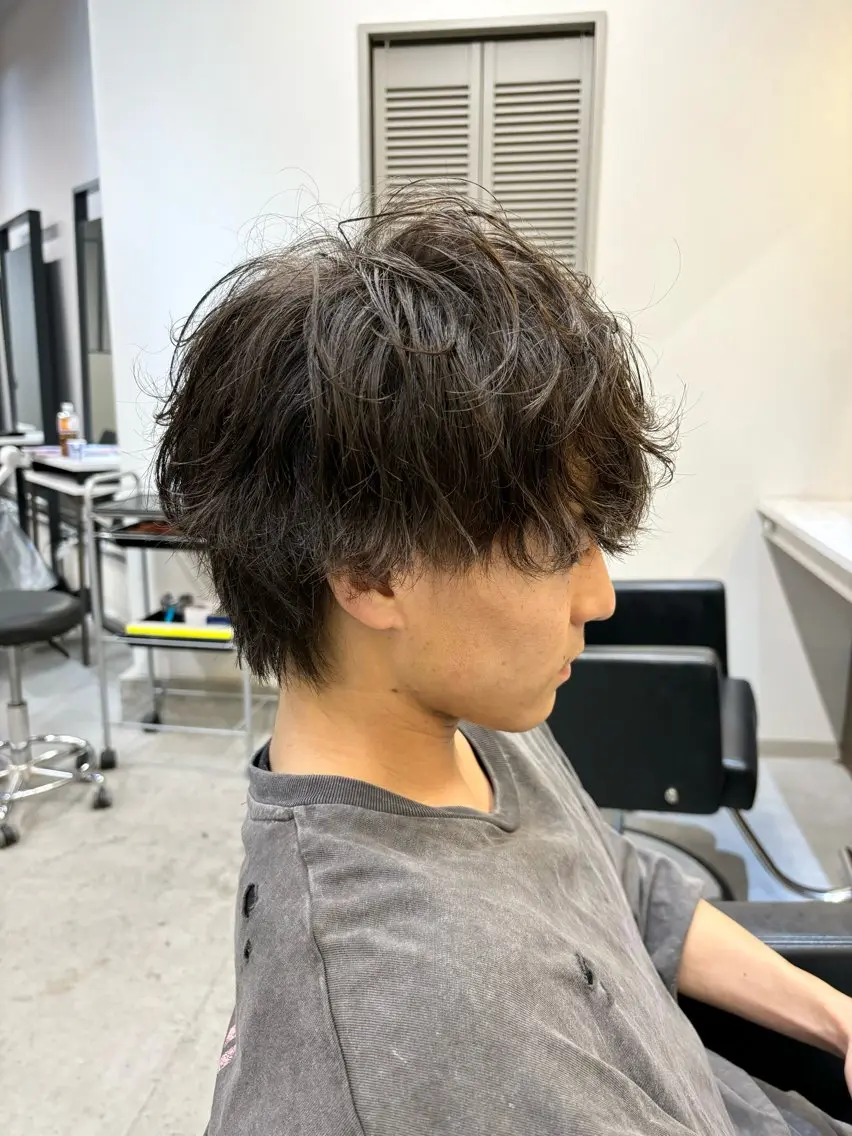 ショート パーマ メンズ メンズパーマ カット パーマ レイヤー/大人メンズ パーマ🌀 平島拓也のヘアスタイル