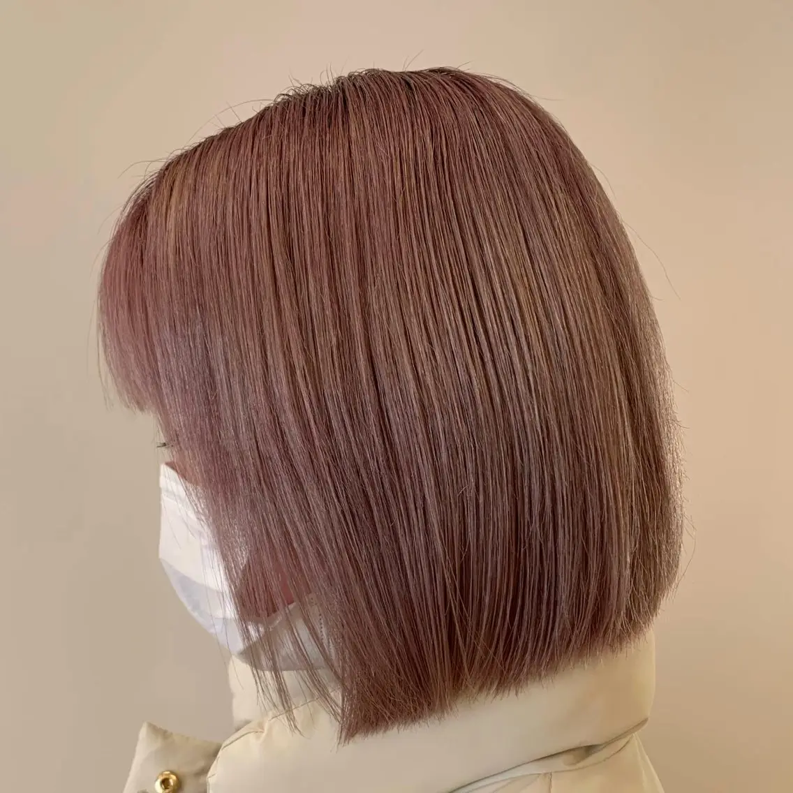 ショート カラー ベージュカラー ブリーチ ピンクカラー ピンクベージュ ヘアカラー ブリーチ✨/似合わせ カラー🎀/Yuzuのヘアスタイル