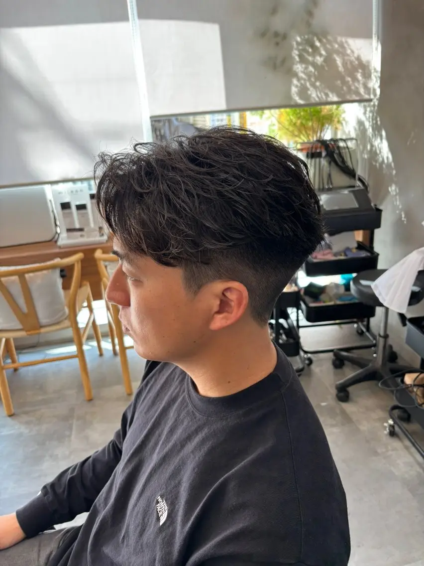ショート メンズ カット パーマ 鹿児島 TSUBASAのヘアスタイル