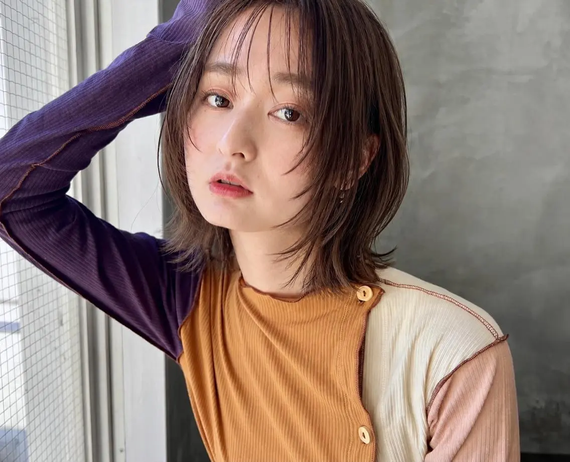 カラー ブラウンカラー ローズカラー ローズブラウン カット ヘアカラー LoRE hairのヘアスタイル