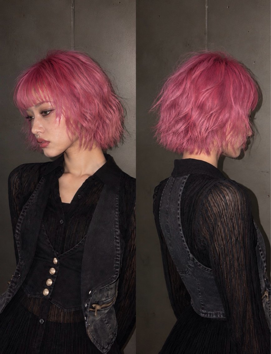 ミディアム カラー カット ヘアカラー chitose / ハイトーン・パーマのヘアスタイル