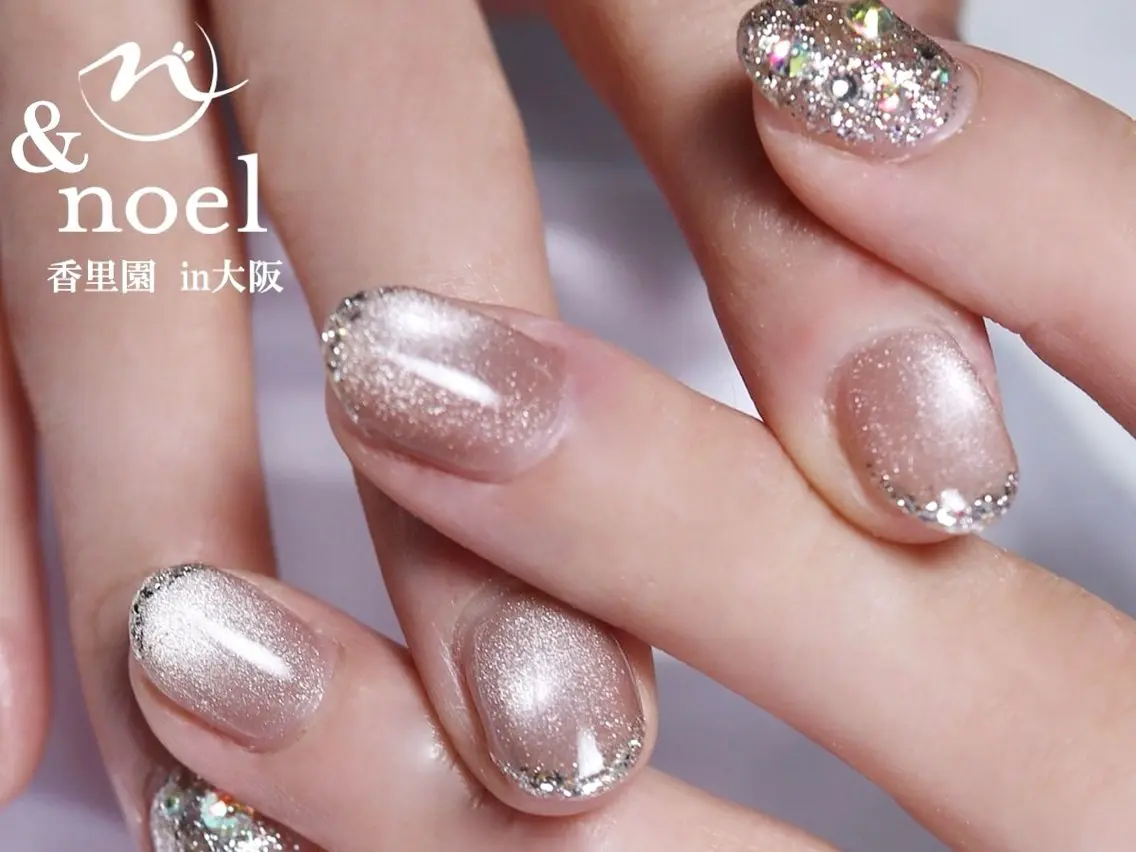 ネイル フレンチネイル マグネットネイル ブライダルネイル ハンドネイル Nailsalon ＆Noelのネイルデザイン