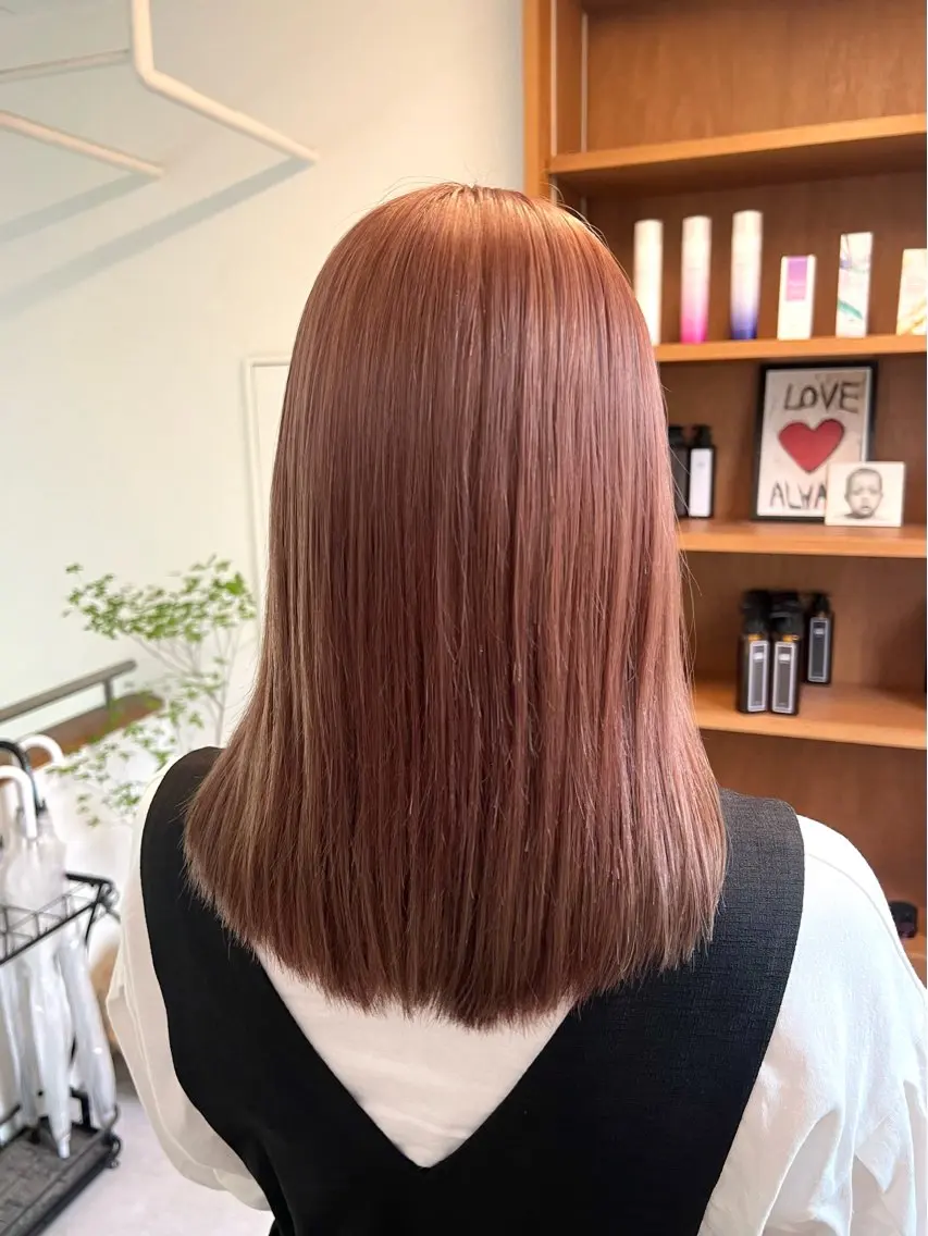 ロング カラー ブリーチ カット ヘアカラー Ami ケアブリーチ/表参道のヘアスタイル