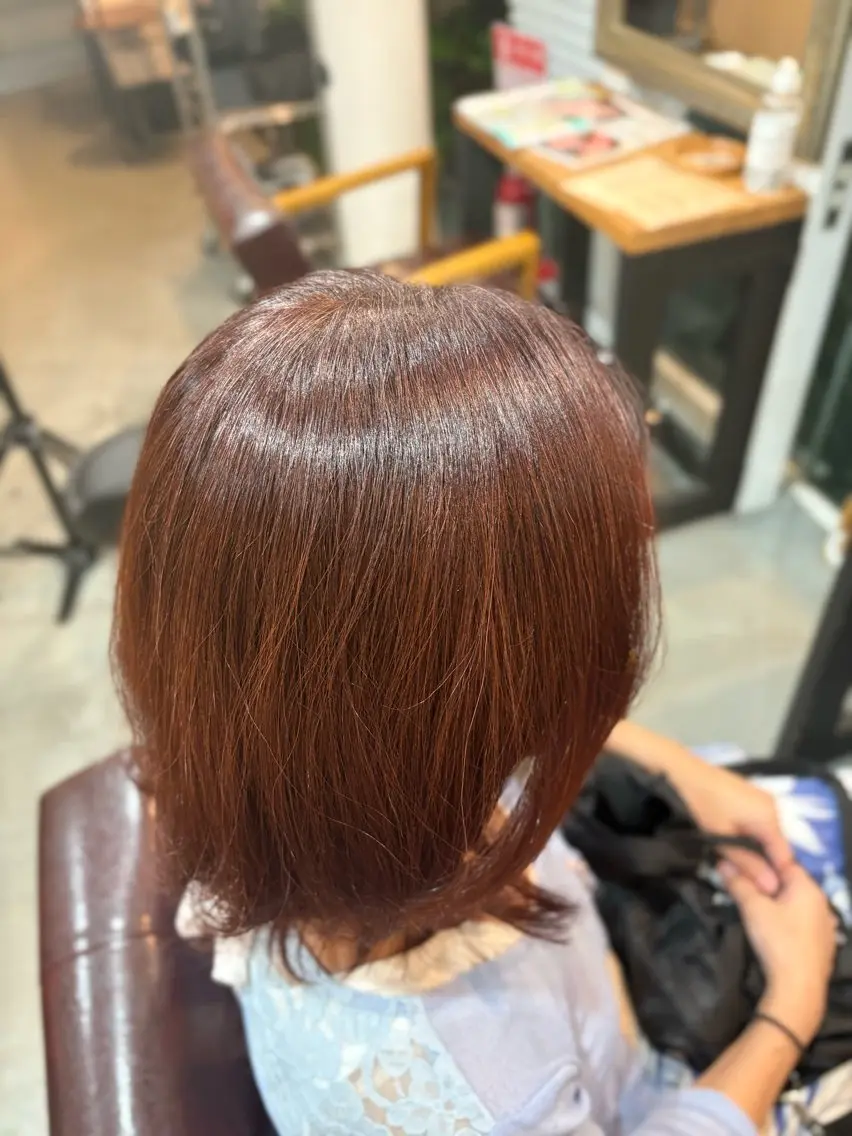 【白髪染め‼️】✨ヘアカラーリタッチ✨＋トリートメント🌸の写真