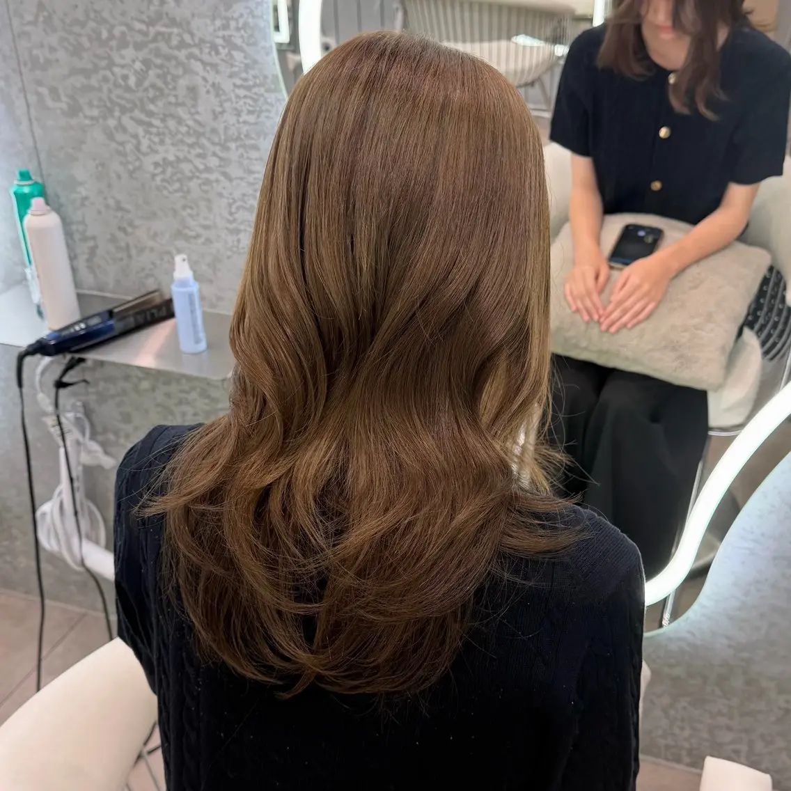 セミロング カラー ヘアアレンジ カット ヘアカラー トリートメント ブリーチなしW🎀 髪質改善／はのんのヘアスタイル