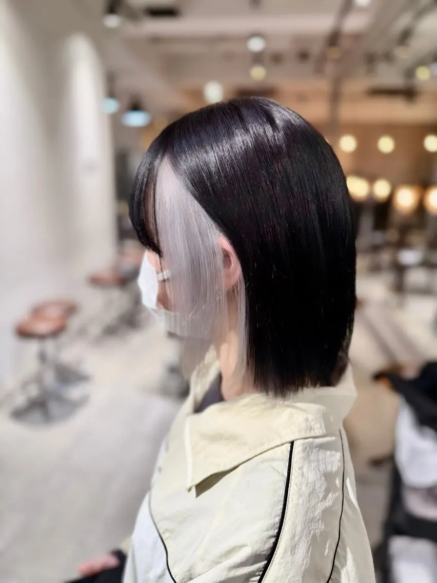 ミディアム カラー ヘアカラー トリートメント ヘアセット 🎀ハイトーン・艶 カラー HANA🎀のヘアスタイル