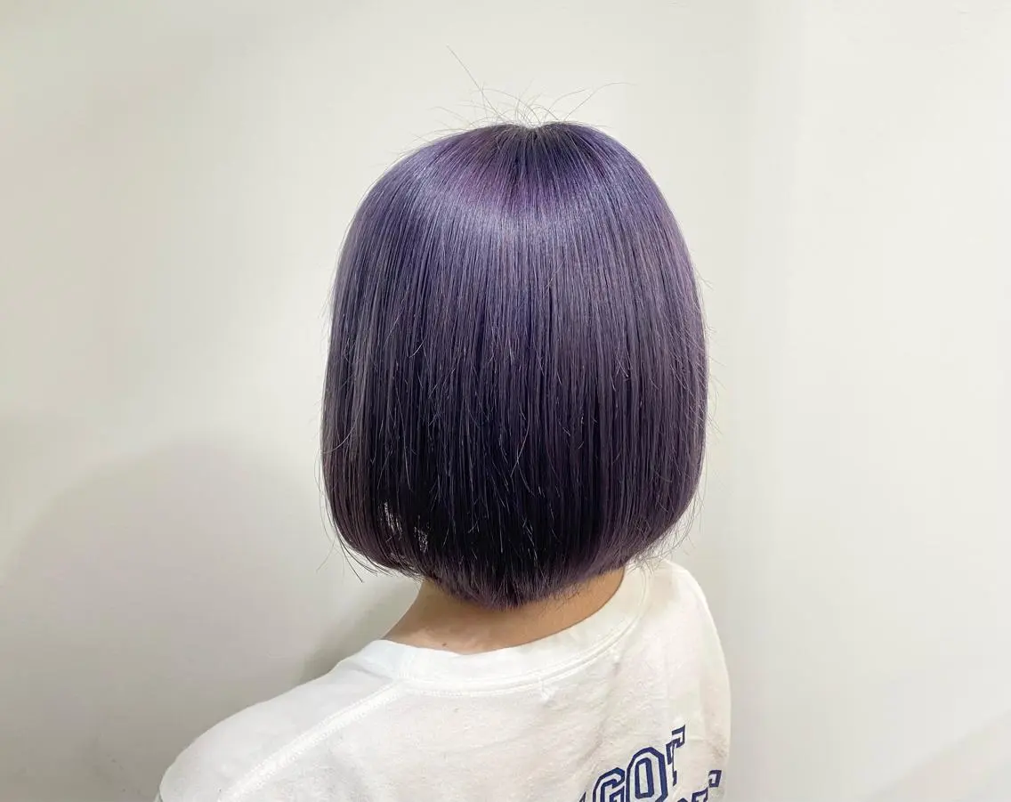 ショート カラー ブリーチ ハイトーンカラー ラベンダーカラー たなか もえなのヘアスタイル