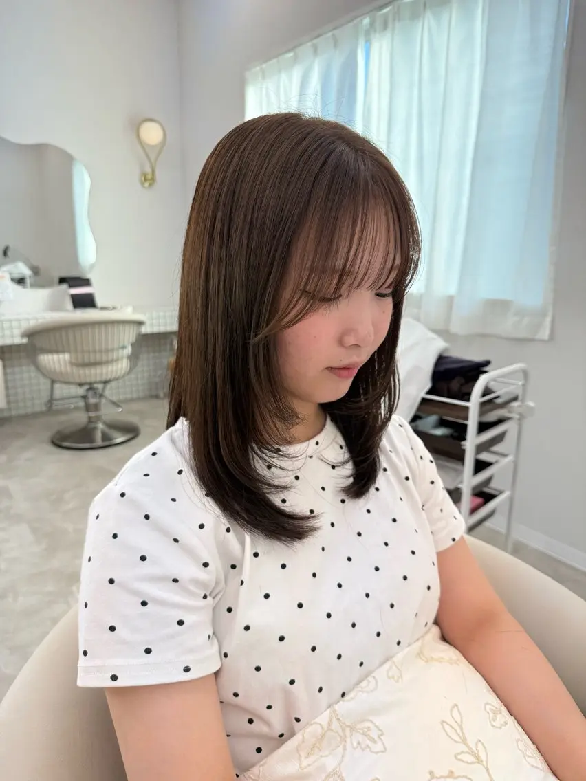 ミディアム ヘアカラー 古堅 一正のヘアスタイル