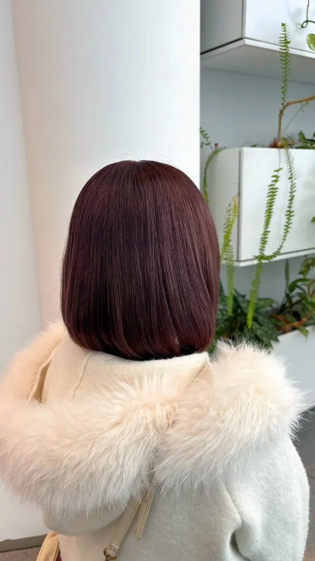ミディアム カラー ブリーチ ブラウンカラー ラベンダーカラー ラベンダーブラウン ヘアカラー hair salon blossy./ちばのヘアスタイル