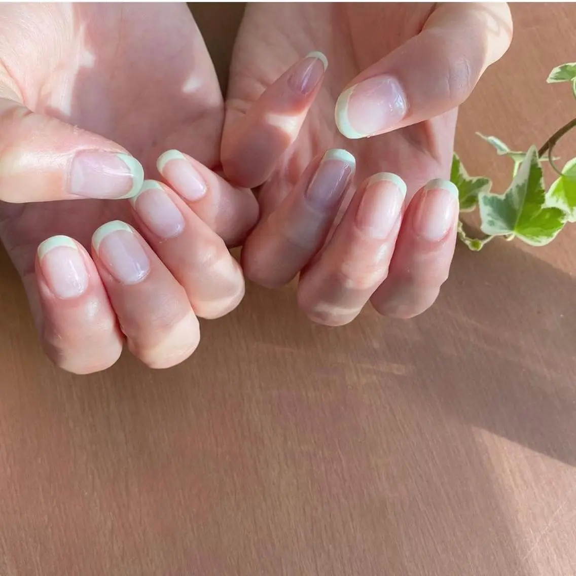 シンプルフレンチネイル(オイルケア込み)【オフなし】の写真