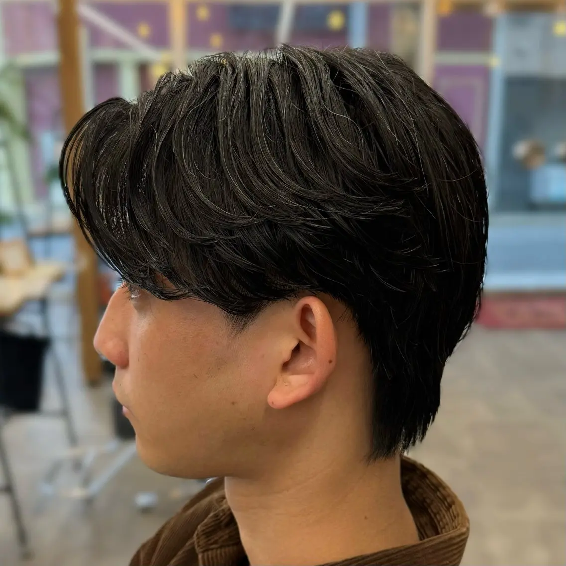 パーマ メンズ センターパート メンズパーマ ニュアンスパーマ カット パーマ 楓🍁毛流れ パーマ/無造作パーマのヘアスタイル
