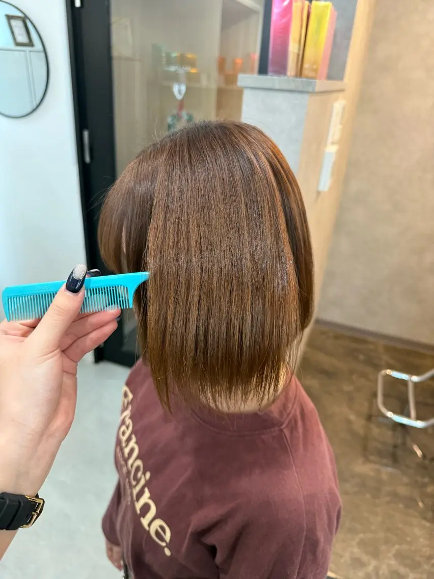 ショート 髪質改善 トリートメント MAHO/透明感カラ ー/髪質改善🍒のヘアスタイル