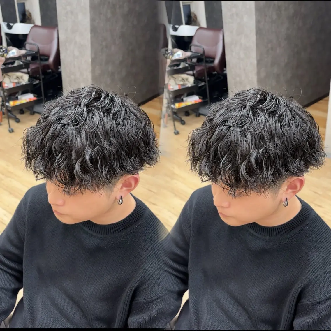 【当日予約限定！】メンズカット＋ダメージレスクリームパーマの写真