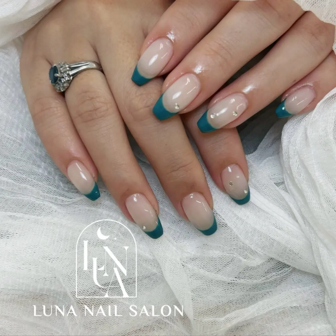 ネイル アートネイル フレンチネイル ジェルネイル ガラスフレンチ 韓国ネイル Kozeni NAIL SALONのネイルデザイン