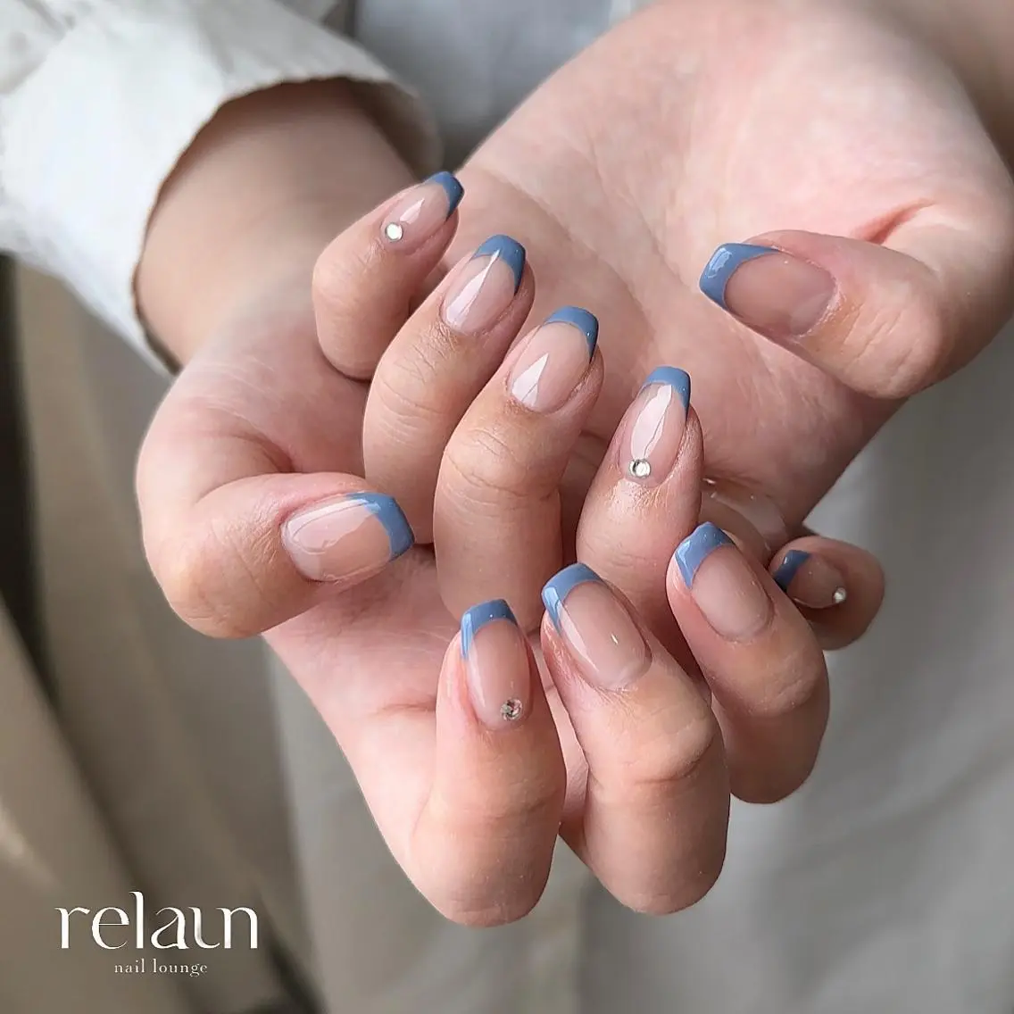 ネイル クリアネイル フレンチネイル シンプルネイル ストーンネイル ハンドネイル nailsalon  TORONのネイルデザイン