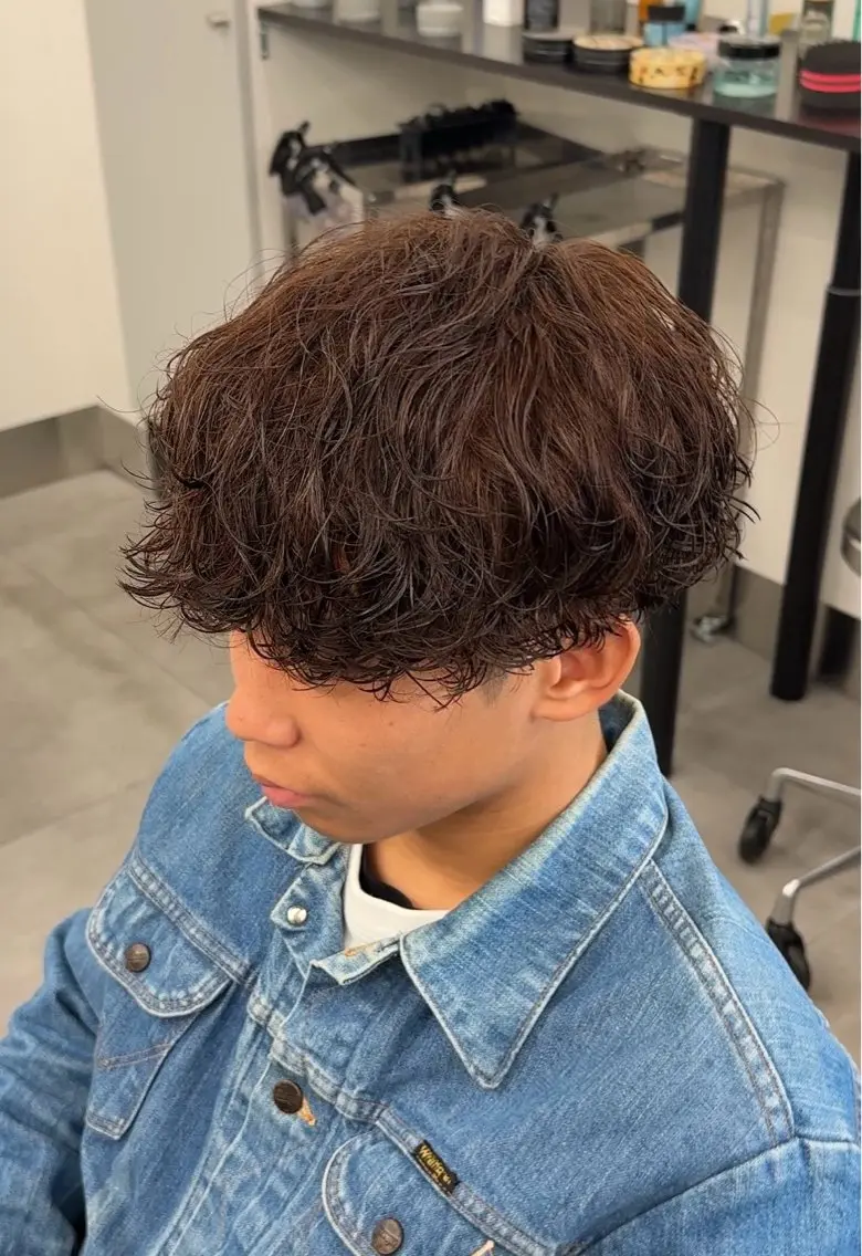 パーマ メンズ シミズ リキのヘアスタイル