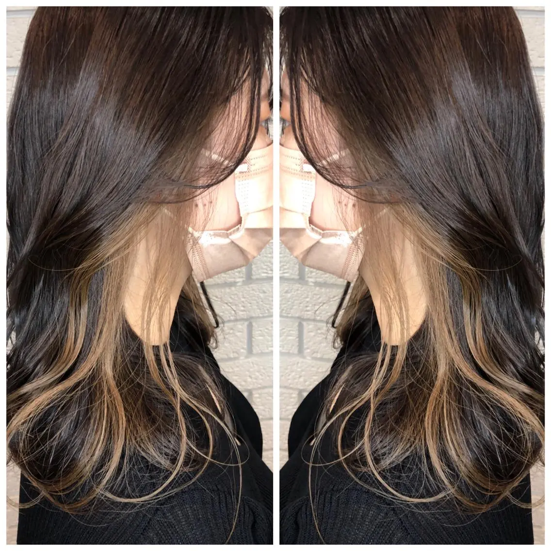 ロング 艶カラー🩵💛 NANAのヘアスタイル